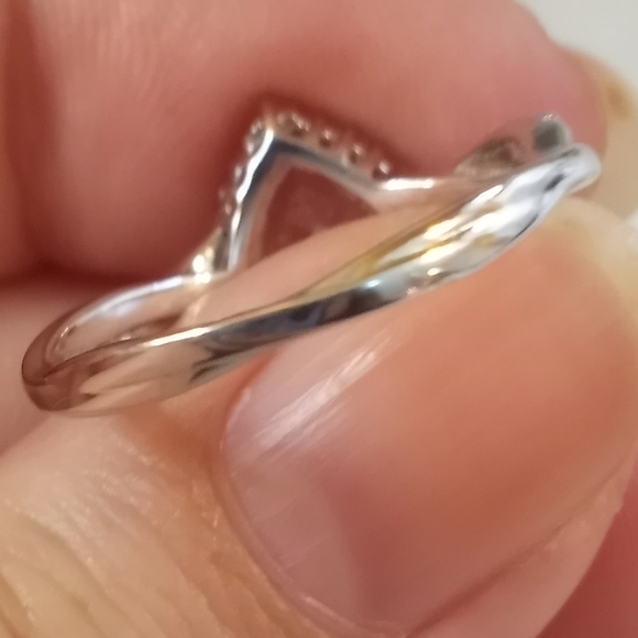 Moissanite Sterling Silver Pear Ring - Picture 5 of 5